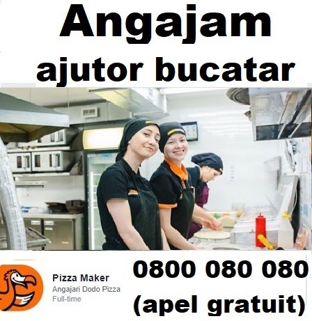 Angajam ajutor bucatar  de la 