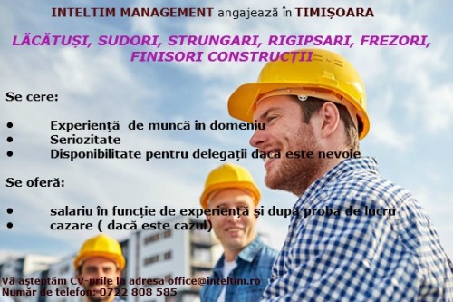 Angajam in CONSTRUCTII