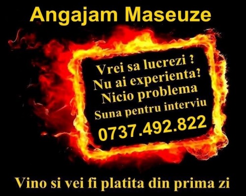 Angajam maseuze cu fara experi