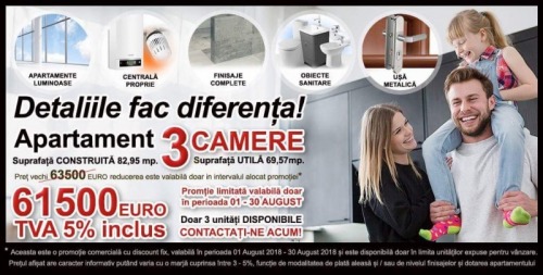 Apartament 3 camere  70 mpu  A