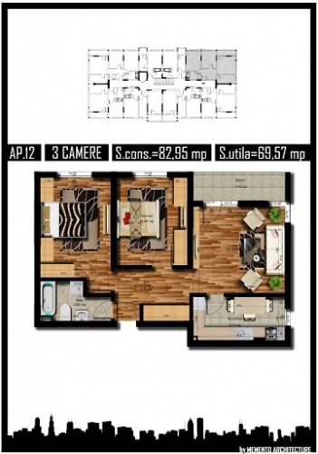 Apartament 3 camere  Metro Mil