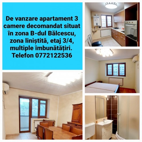 Apartament 3 camere   zona Bal