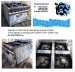 Aragaz inox gaz 4 focuri mari si cuptor