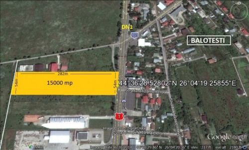 Balotesti  DN1 teren 1 Ha Indu