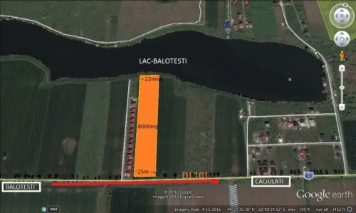 Balotesti Lac 8000 mp la sosea