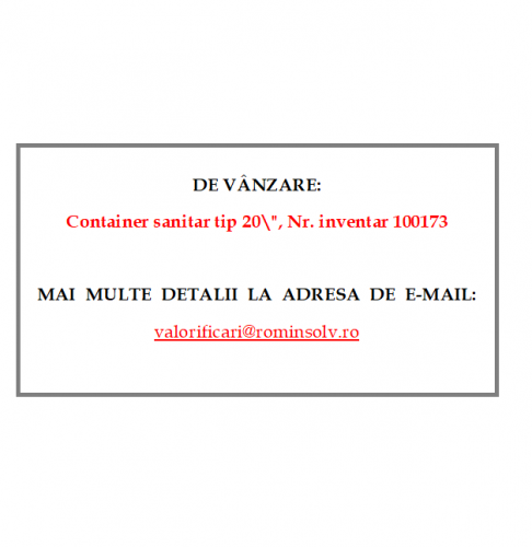 Container sanitar tip 20