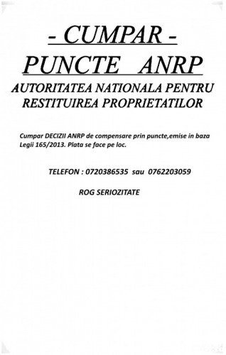 Cumpar puncte anrp.