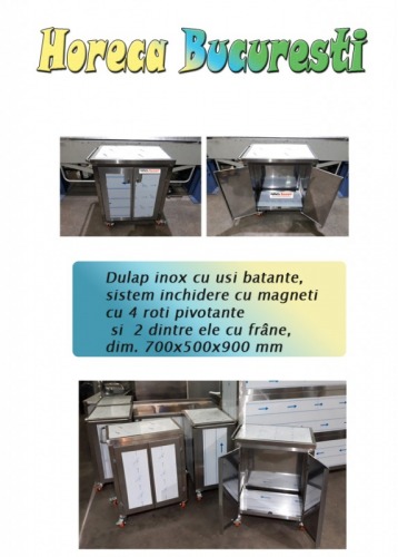 Dulap inox cu usi batante pent