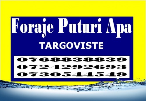 foraje fantani Targoviste | fo