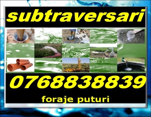 Foraje puturi  subtraversari  