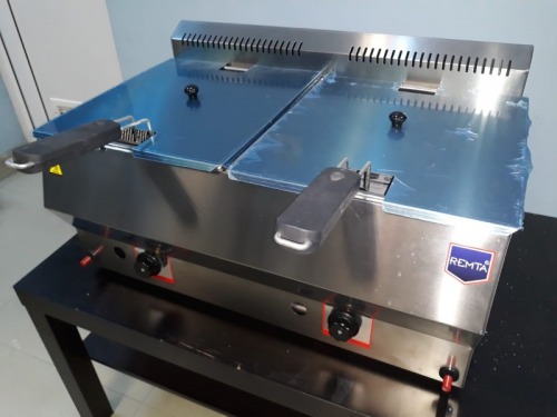 Friteuza inox gaz 2x11 litri d