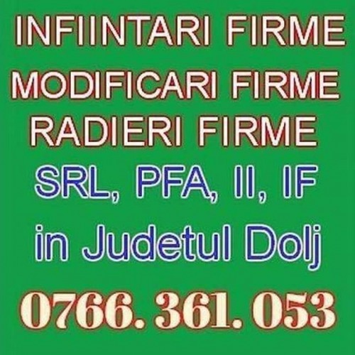 INFIINTARE FIRMA SRL CRAIOVA  