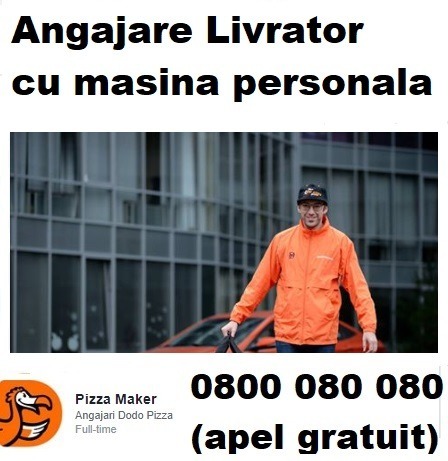 Livrator cu masina personala  