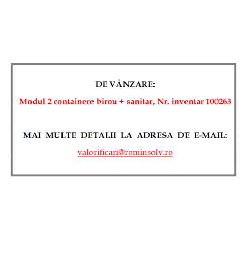 Modul 2 containere birou + san