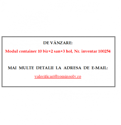 Modul container 10 bir+2 san+3