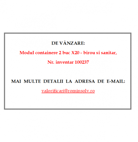 Modul containere 2 buc X20,Inv