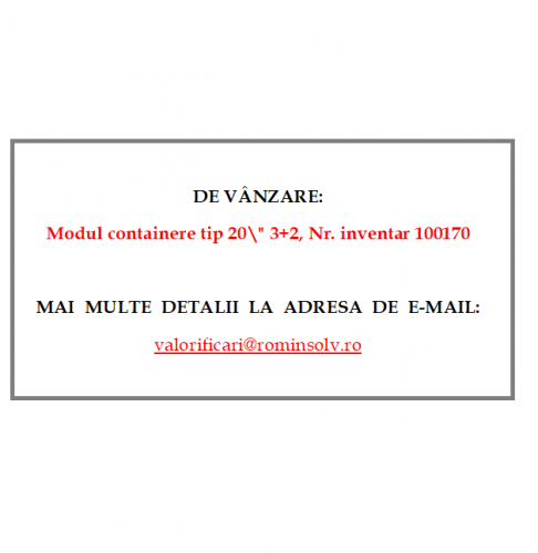 Modul containere tip 20, 3+2,I
