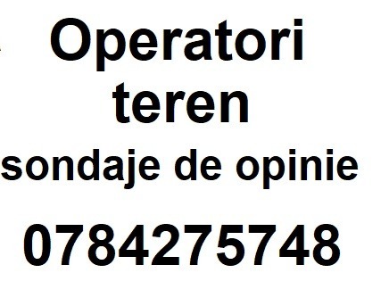 Operatori de teren sondaje de 
