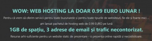 Pachet web hosting la doar 0 9