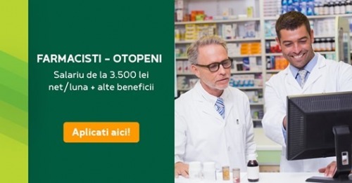 Recrutam Farmacisti in orasul 