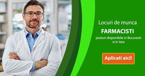 Recrutam Farmacisti in Romania
