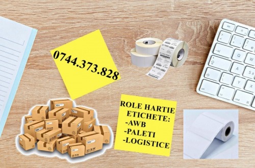Rola etichete AWB  autocolante
