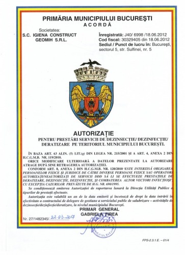 SERVICII Deratizare  Dezinsect