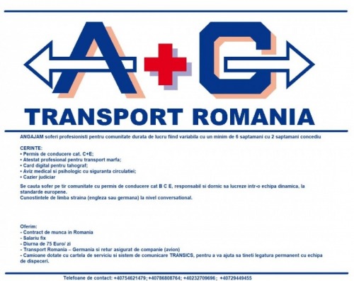 SOFERI PROFESIONISTI PE COMUNI