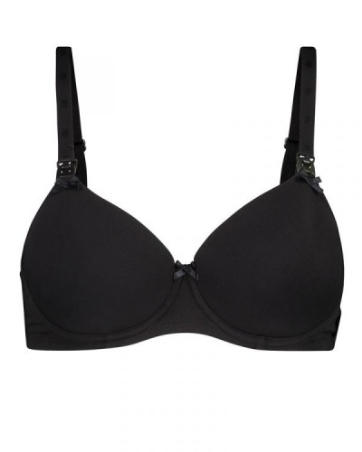 Sutien alaptare bumbac negru N