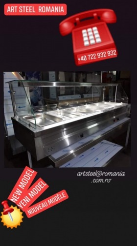 Vitrina calda inox 5 Gn1  1 ge